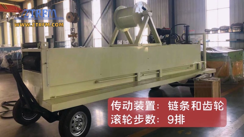 出口哥斯達黎加中拓KR18移動(dòng)式全液壓閉口式屋頂面板成型機